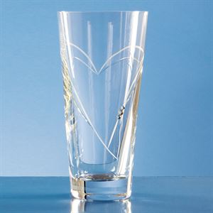 Diamante Conical Vase with Heart Shaped Cutting - SL225