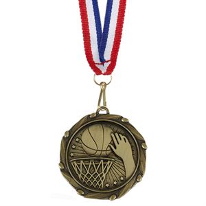 Gold Combo Basketball Medal (size: 45mm) - AM1058.12