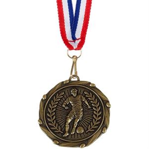 Gold Combo Footballer Medal (size: 45mm) - AM917G