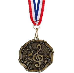 Gold Combo Music Medal (size: 45mm) - AM911G