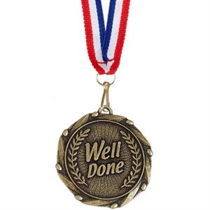 Gold Combo Well Done Medal (size: 45mm) - AM906G