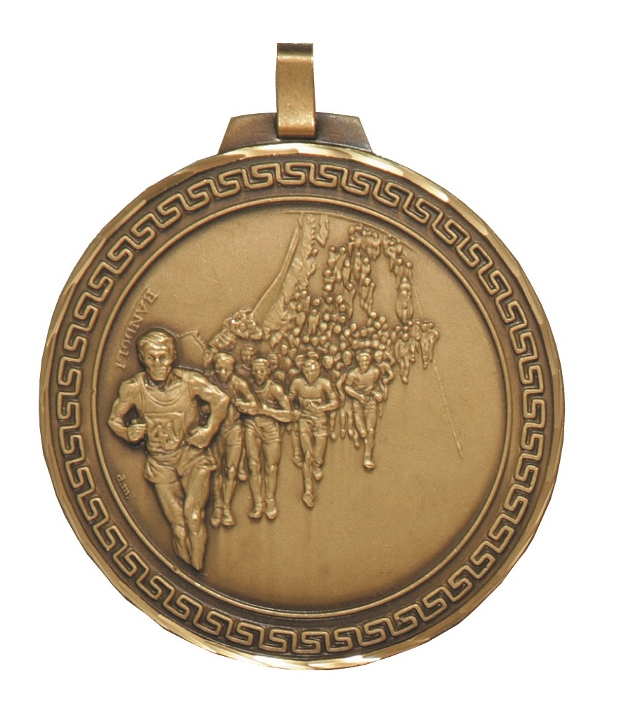 Bronze Faceted Marathon Medal (size: 70mm) - 116F/70B