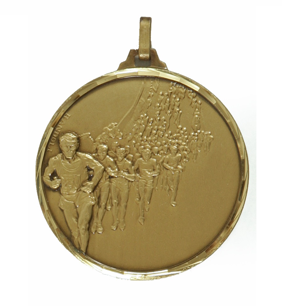 Bronze Faceted Marathon Medal (size: 52mm) - 116F/52B