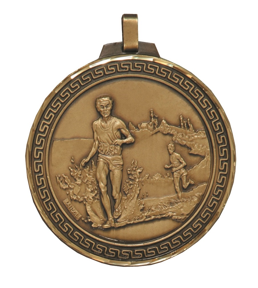Bronze Faceted Cross Country Medal (size: 70mm) - 114/70B