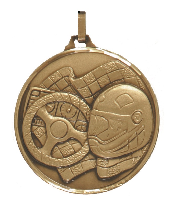 Bronze Faceted Motor Sport Medal (size: 52mm) - 136/52B