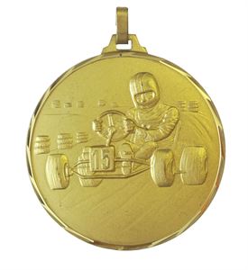Gold Faceted Karting Medal (size: 42mm & 52mm) - 135F