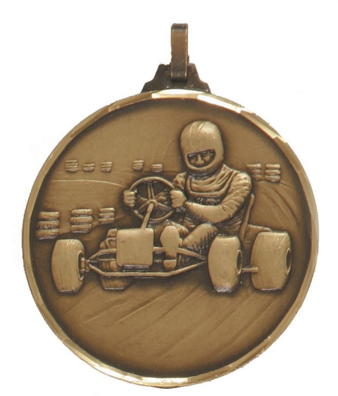 Bronze Faceted Karting Medal (size: 42mm & 52mm) - 135F