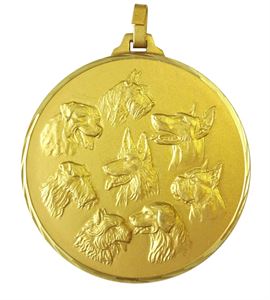 Gold Faceted Dog Show Medal (size: 42mm and 52mm) - 169F