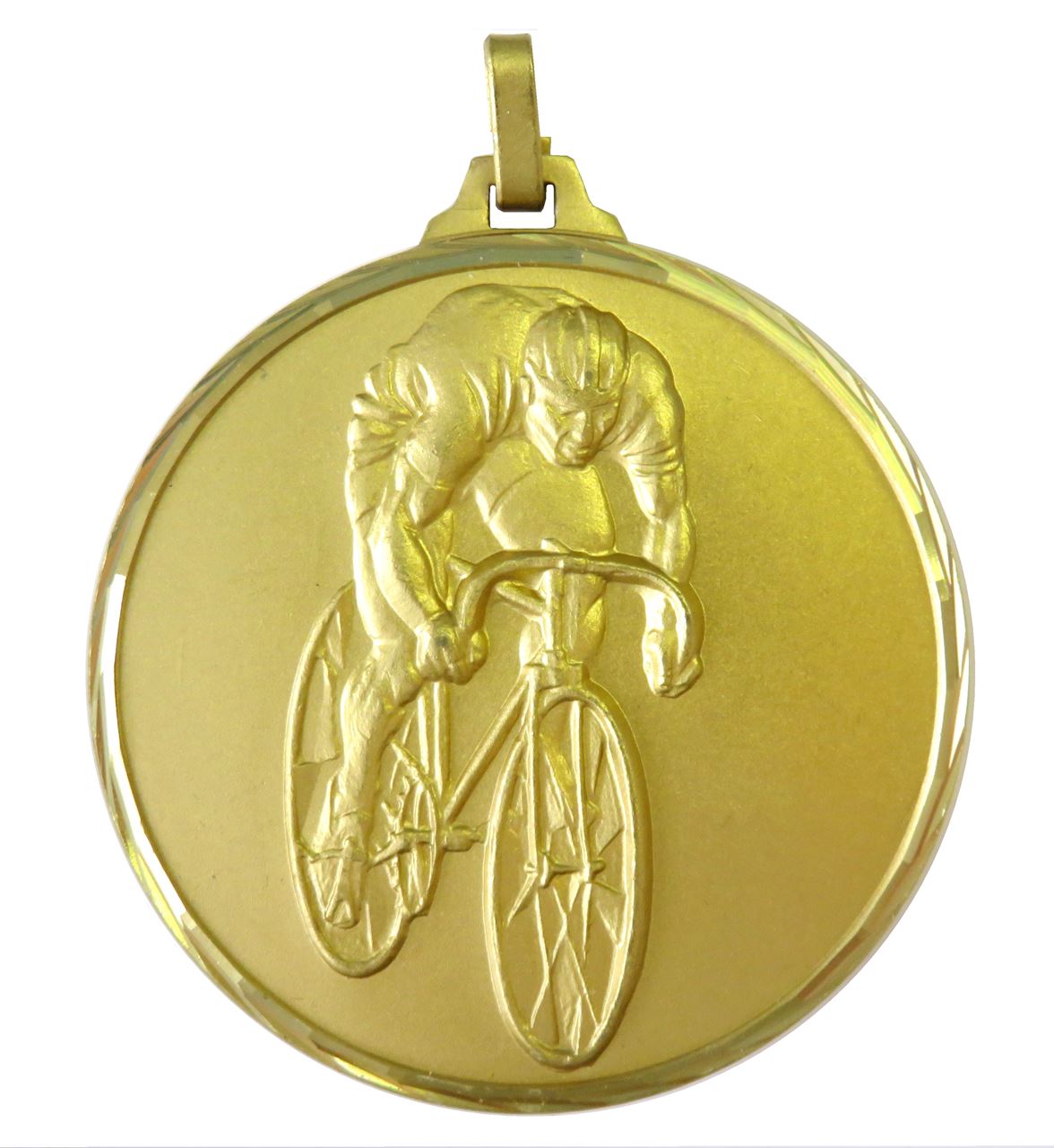 Gold Faceted Cycling Medal (size: 42mm and 52mm) - 199F