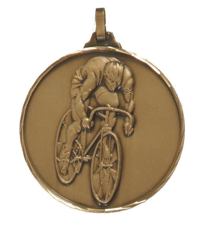 Bronze Faceted Cycling Medal (size: 42mm and 52mm) - 199F