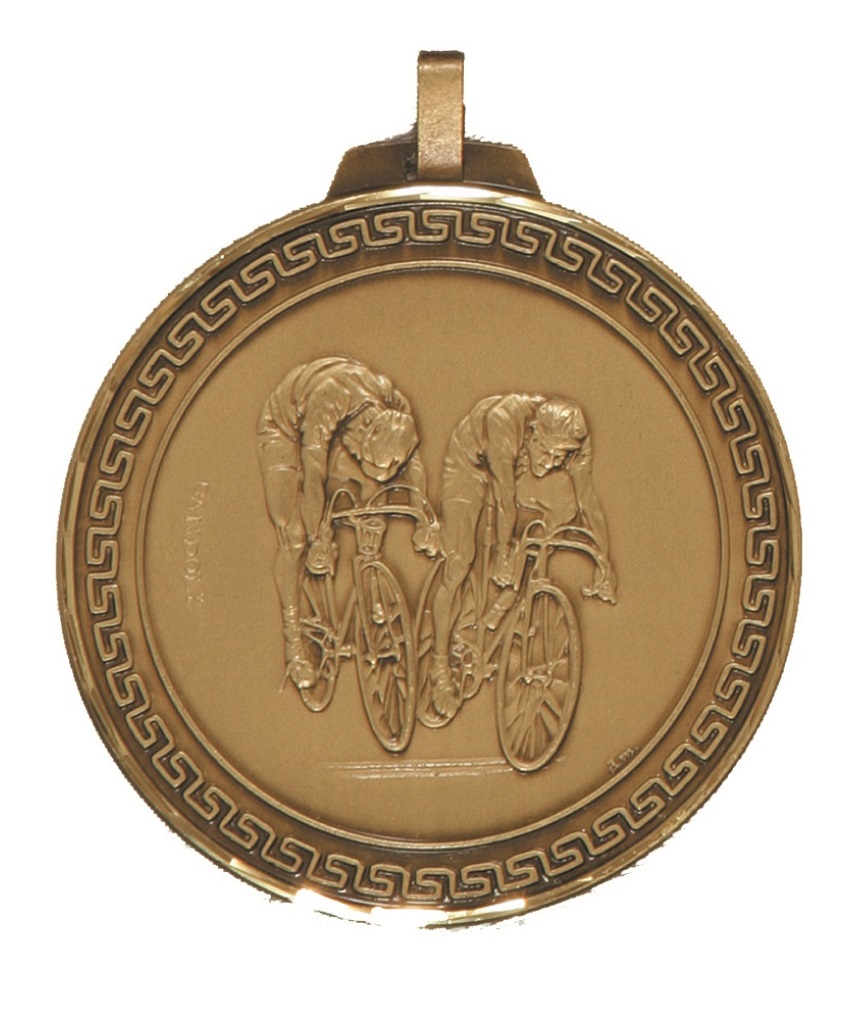 Bronze Faceted Cycle Race Medal (size: 70mm) - 194F