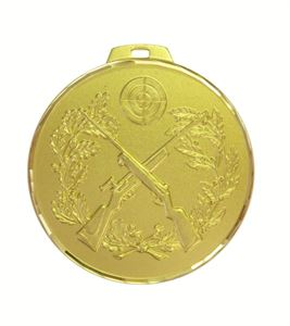 Gold Faceted Cross Rifles Medal (size: 70mm) - 394F/70G