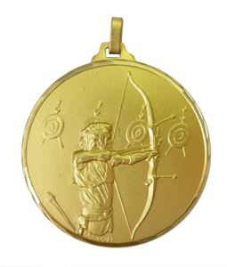 Gold Faceted Archery Medal (size: 52mm) - 337/52G