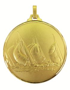 Gold Faceted Sailing Medal (size: 52mm) - 342/52G