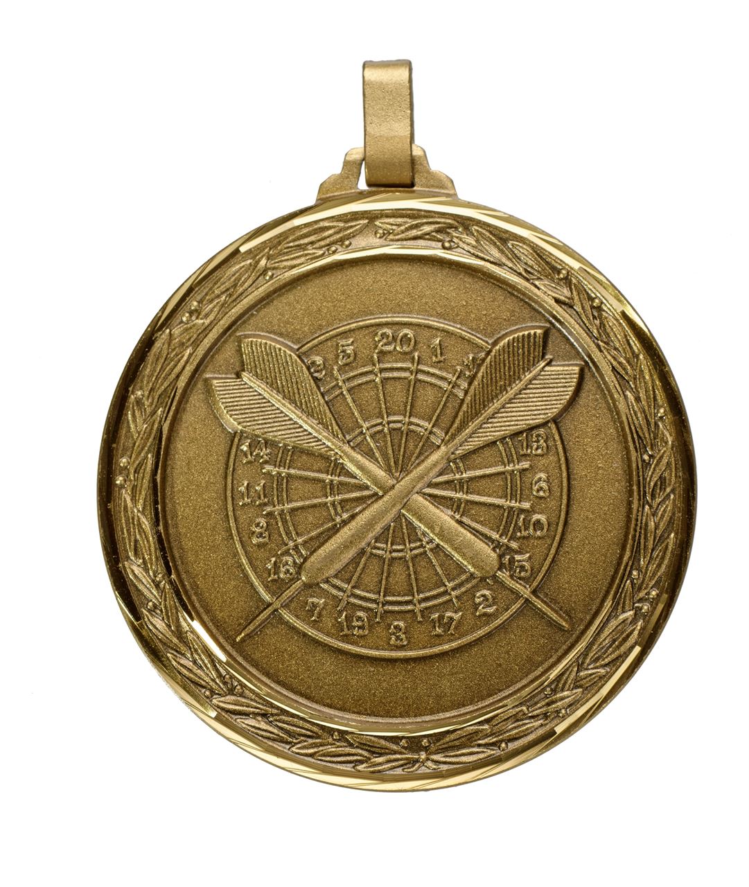 Bronze Faceted Darts Medal (size: 60mm) - H38F