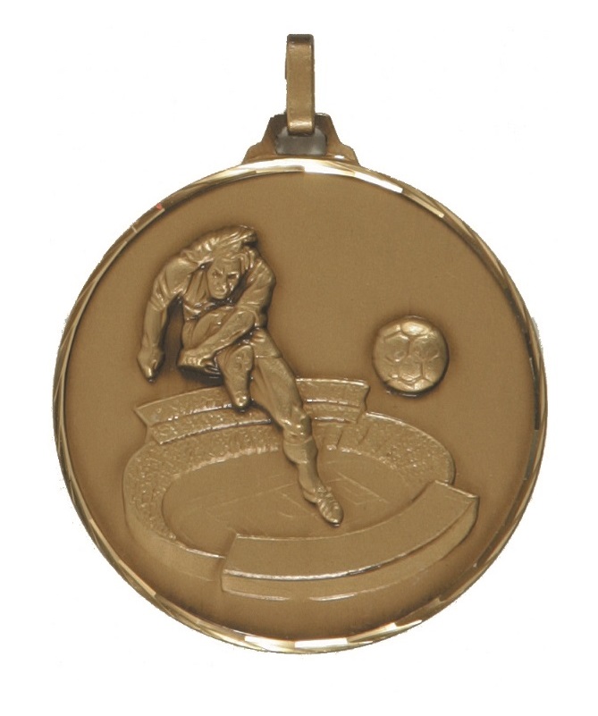 Bronze Faceted Football Stadium Medal (size: 42mm and 52mm) - 177F