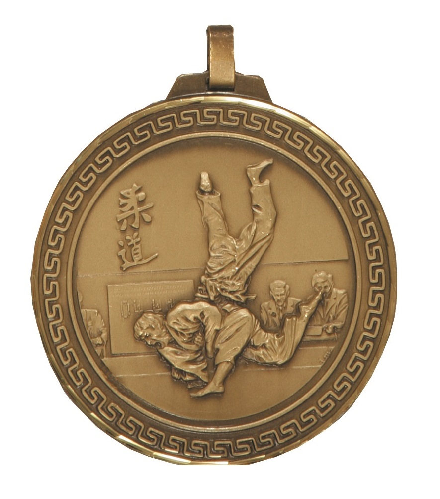 Bronze Faceted Judo Medal (size: 70mm) - 124F