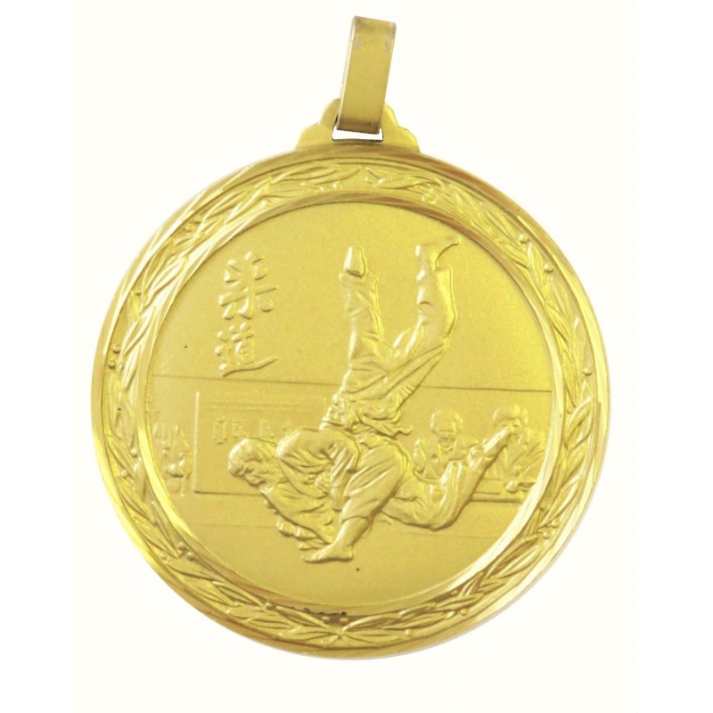 Gold Faceted Judo Medal (size: 60mm) - 124F