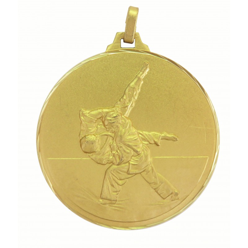 Gold Faceted Judo Medal (size: 42mm & 52mm) - 126F
