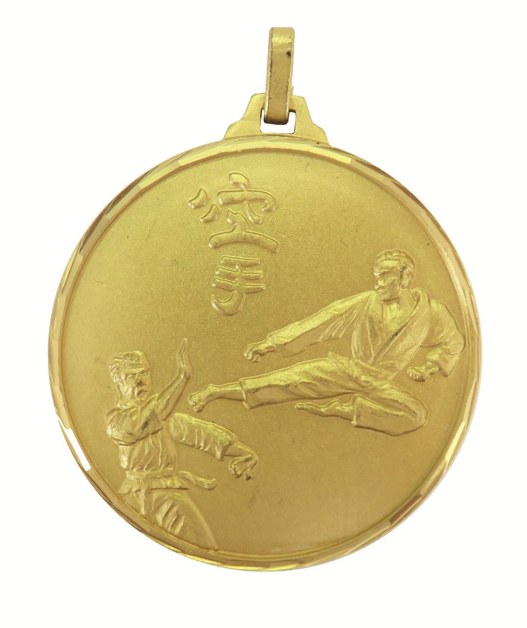 Gold Faceted Karate Medal (size: 42mm and 52mm) - 129F