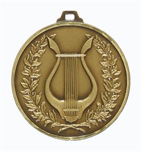 Gold Faceted Music Medal (size: 52mm) - 240F