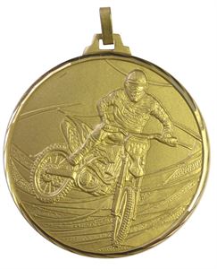 Gold Faceted Motorcross Medal (size: 52mm) - 439F