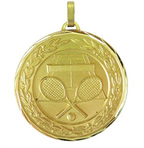 Gold Premium Classic Tennis Medal (size: 50mm) - 9621F