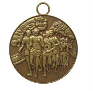 Antique Gold Economy Running Medal (size: 50mm) - MAR001E