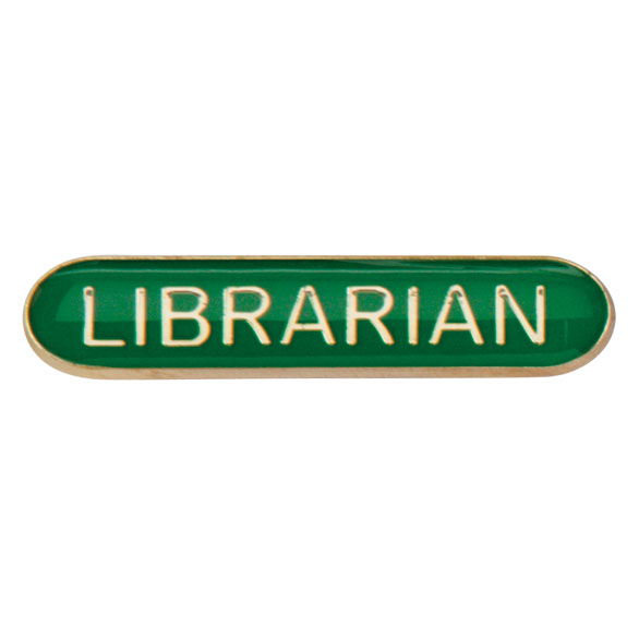 Librarian Metal School Bar Badge - SB16116G