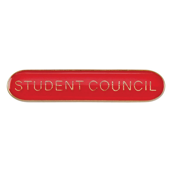 Student Council Metal School Bar Badge - SB16121R