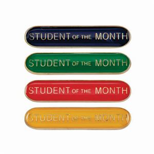 Student of the Month Metal School Bar Badge - SB16122