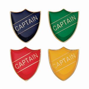 Captain Metal School Shield Badge - SB16101