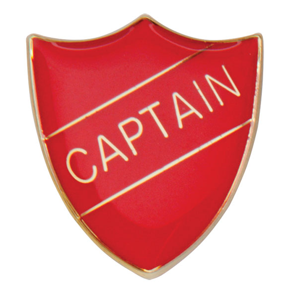 Captain Metal School Shield Badge - SB16101R