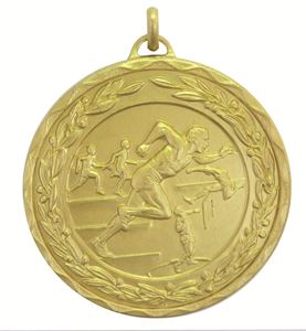 Gold Laurel Economy Male Track & Field Medal (size: 50mm) - 9672E