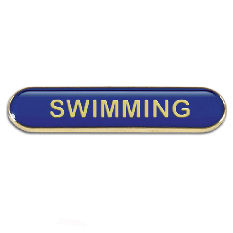 Swimming Metal School Bar Badge - SB050B