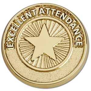 Attendance Metal School Pin Badge - SB057