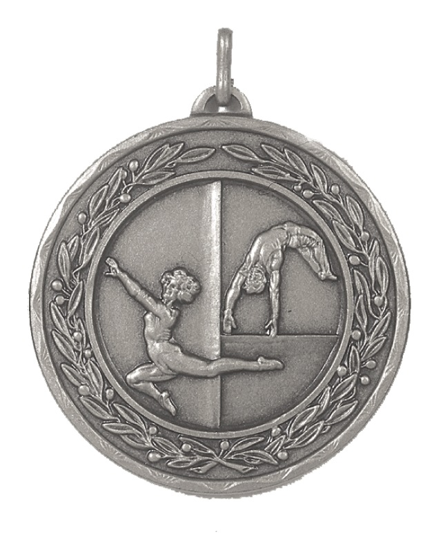 Silver Laurel Economy Gymnastics Medal (size: 50mm) - 4154E