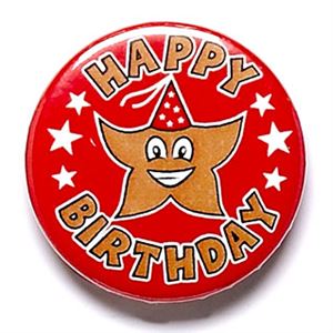 Happy Birthday School Button Badge - BA012