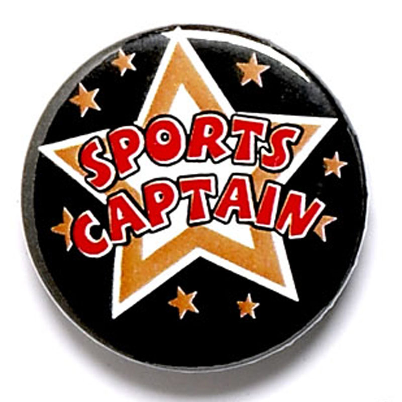 Sports Captain School Button Badge - BA022