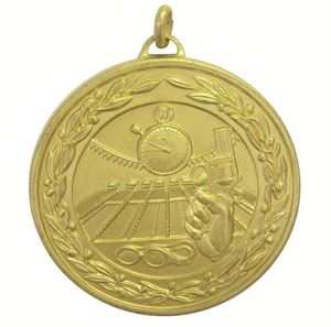 Gold Laurel Economy Swimming Stopwatch Medal (size: 50mm) - 9577E
