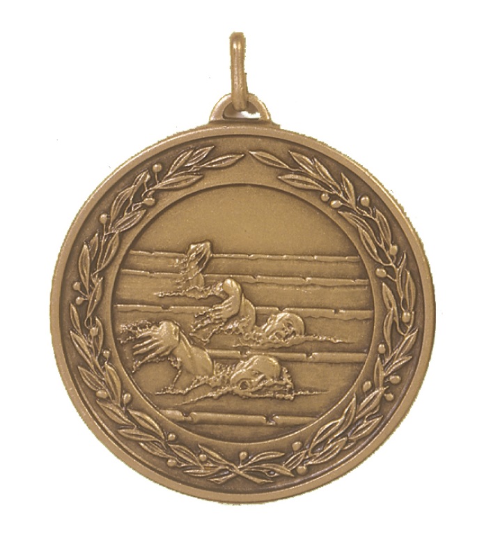 Bronze Laurel Economy Male Swimmers Medal (size: 50mm) - 9694E