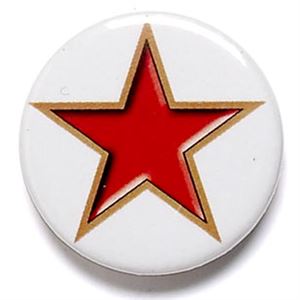 Red Star School Button Badge - BA001