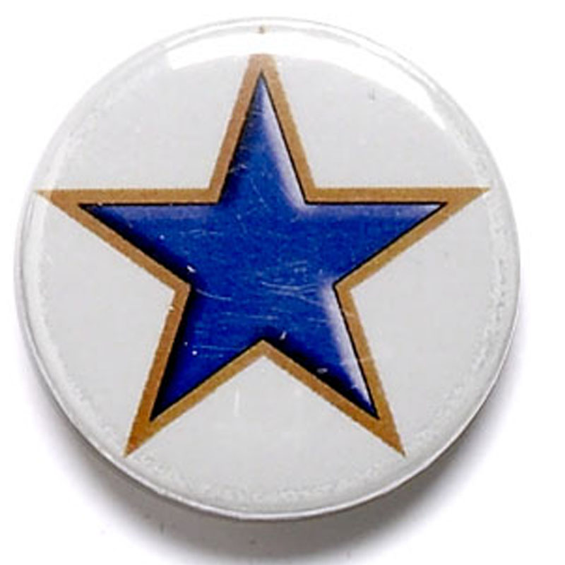 Blue Star School Button Badge - BA002