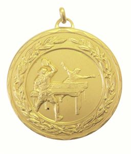 Gold Laurel Economy Table Tennis Medal (size: 50mm) - 4140E