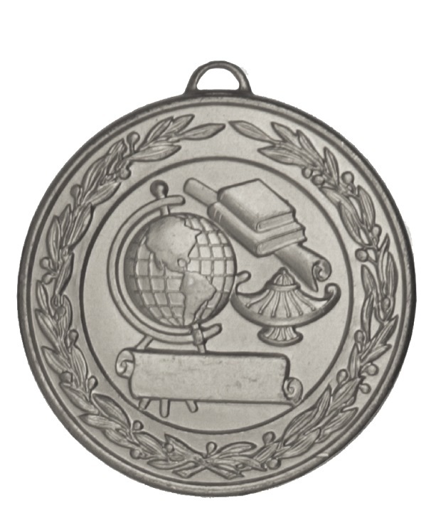Silver Laurel Economy Academic Medal (size: 50mm) - 9599E