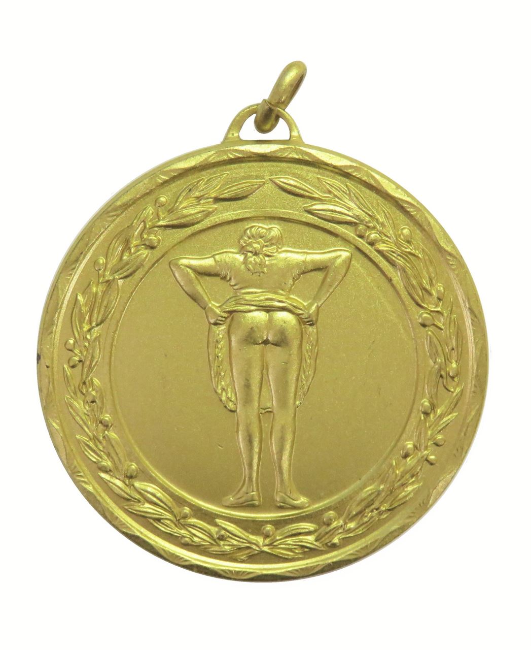 Gold Laurel Economy Bottom Place Medal (size: 50mm) - 4330E