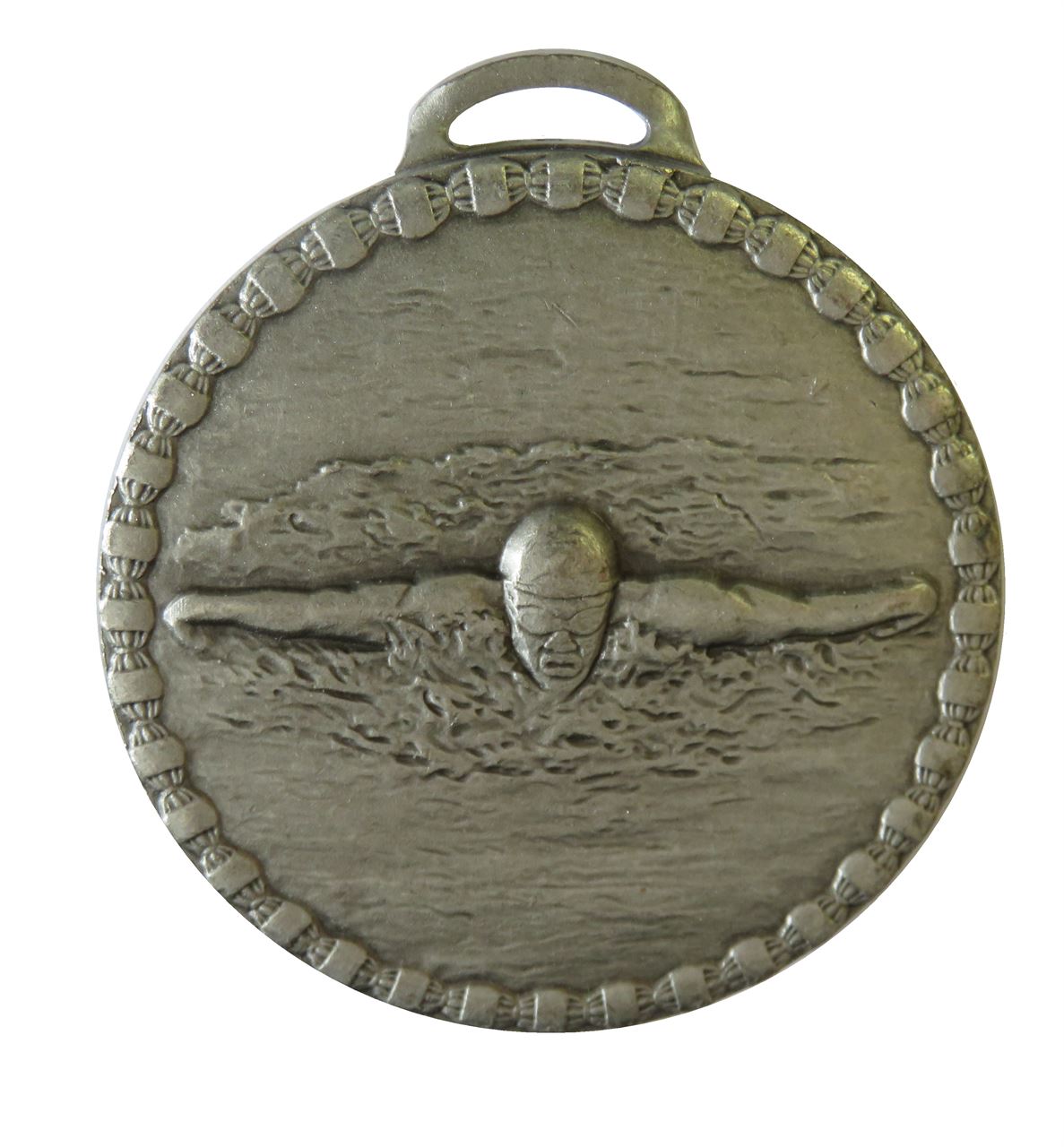 Silver Male Butterfly Stroke Value Swimming Medal (size: 50mm) - 676E