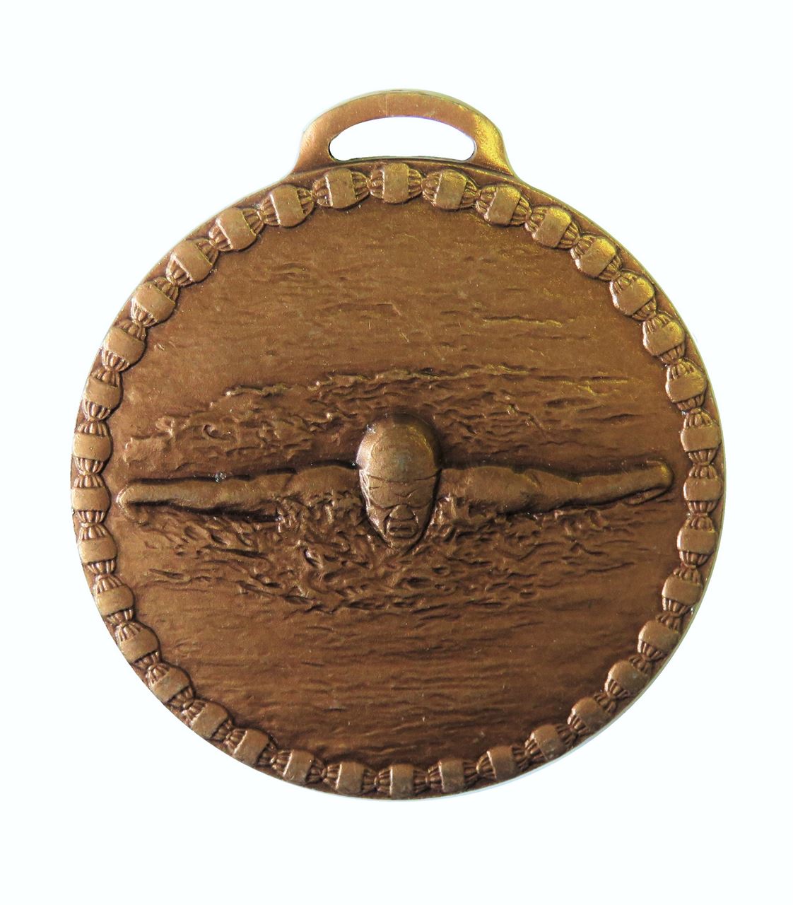 Copper Male Butterfly Stroke Value Swimming Medal (size: 50mm) - 676E