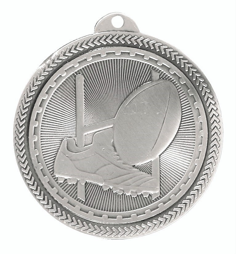 Silver Super Value Rugby Medal (size: 50mm) - 63508