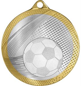 Coin Edge Football Two-Toned Medal (size: 57mm) - 63857